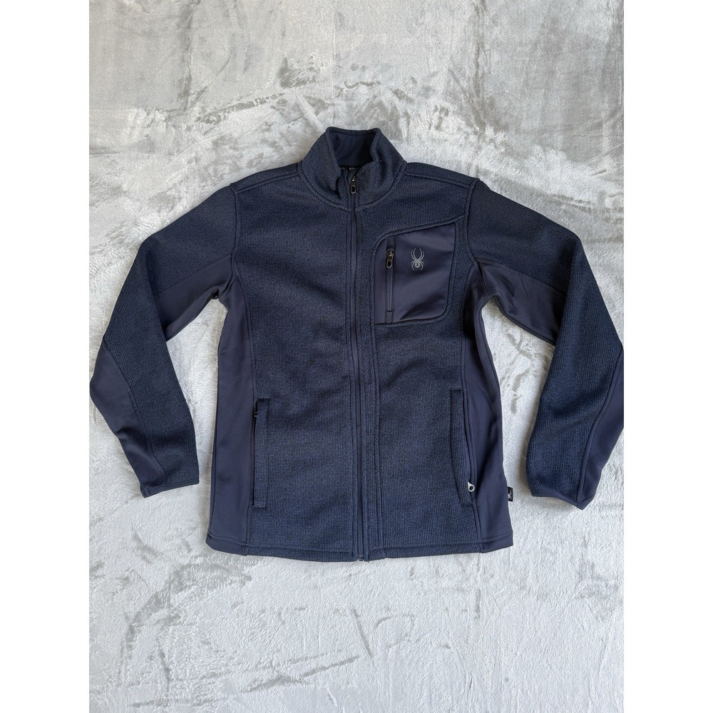 Spyder Men's‎ Relaxed Fit Full Zip Jacket, Small, Navy, NWOT